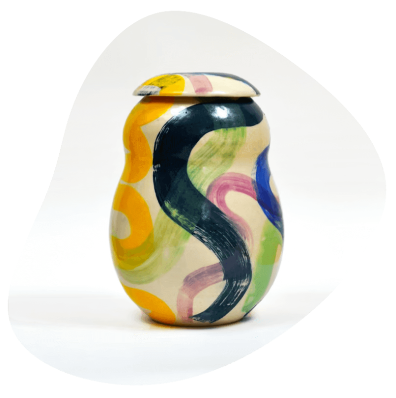 Felicity Royce Colourful Painted Urn