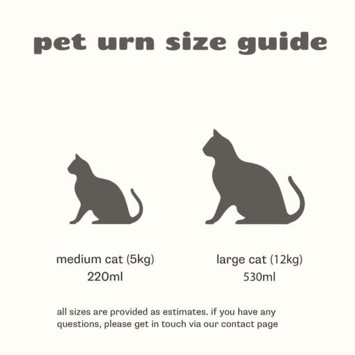 memorial pet urn sizing