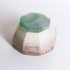 Glass Lidded Urn - Jade