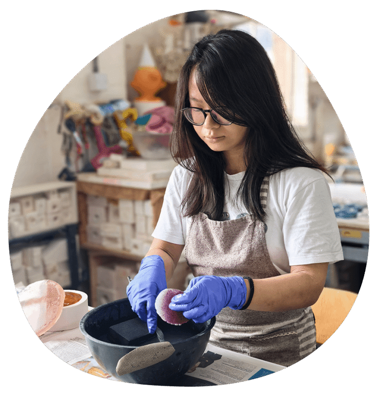 London cremation urn for ashes pottery clay maker