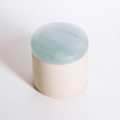 Glass Lidded Urn - Blue