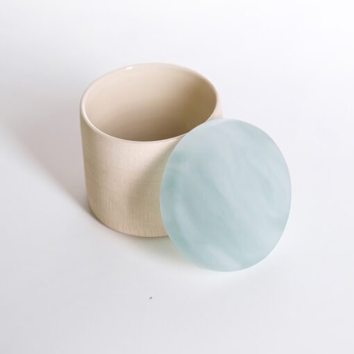 Glass Lidded Urn - Blue - Image 2