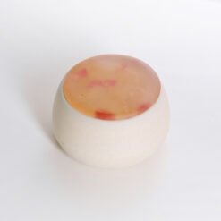 Glass Lidded Urn - Orange