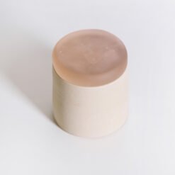 Glass Lidded Urn - Peach