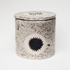 Paw Print in Flowers Pet Urn for Ashes Cat Dog Cremation Handmade in UK Evie May Adams Urn Studios Pets