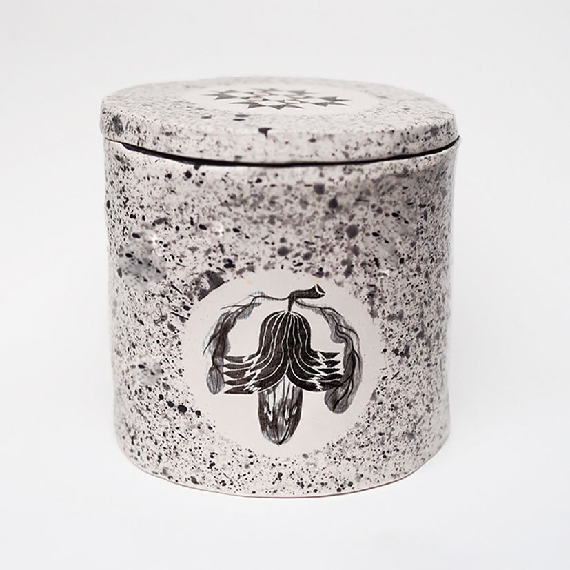 Paw Print in Twigs • Ceramic Pet Cremation Urn Paw Print in Twigs Handmade Ceramic Pet Urn for Ashes Cat Dog Cremation UK Evie May Adams Urn Studios Pets