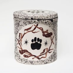 Paw Print in Twigs Handmade Ceramic Pet Urn for Ashes Cat Dog Cremation UK Evie May Adams Urn Studios Pets