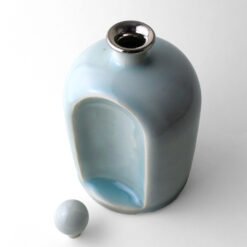 Small Blue Altar Cremation Urn for Ashes USA Michelle When Urn Studios Funeral Urns