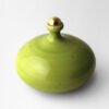 Spring Green Gold Ceramic Cremation Urn for Ashes USA Handmade Michelle When Urn Studios