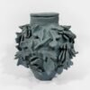 Flutter • Floral Relief Cremation Urn Abbey Peters Flutter Ceramic Cremation Urn Sculptural Urns for Ashes Handmade Artistic Urn Studios