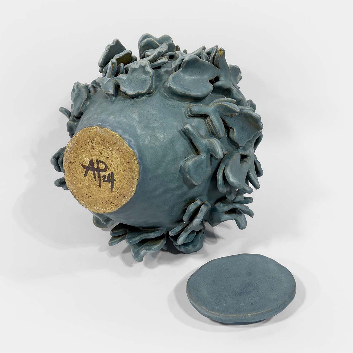 Flutter • Floral Relief Cremation Urn Abbey Peters Flutter Ceramic Cremation Urn Sculptural Urns for Ashes Handmade Artistic Urn Studios