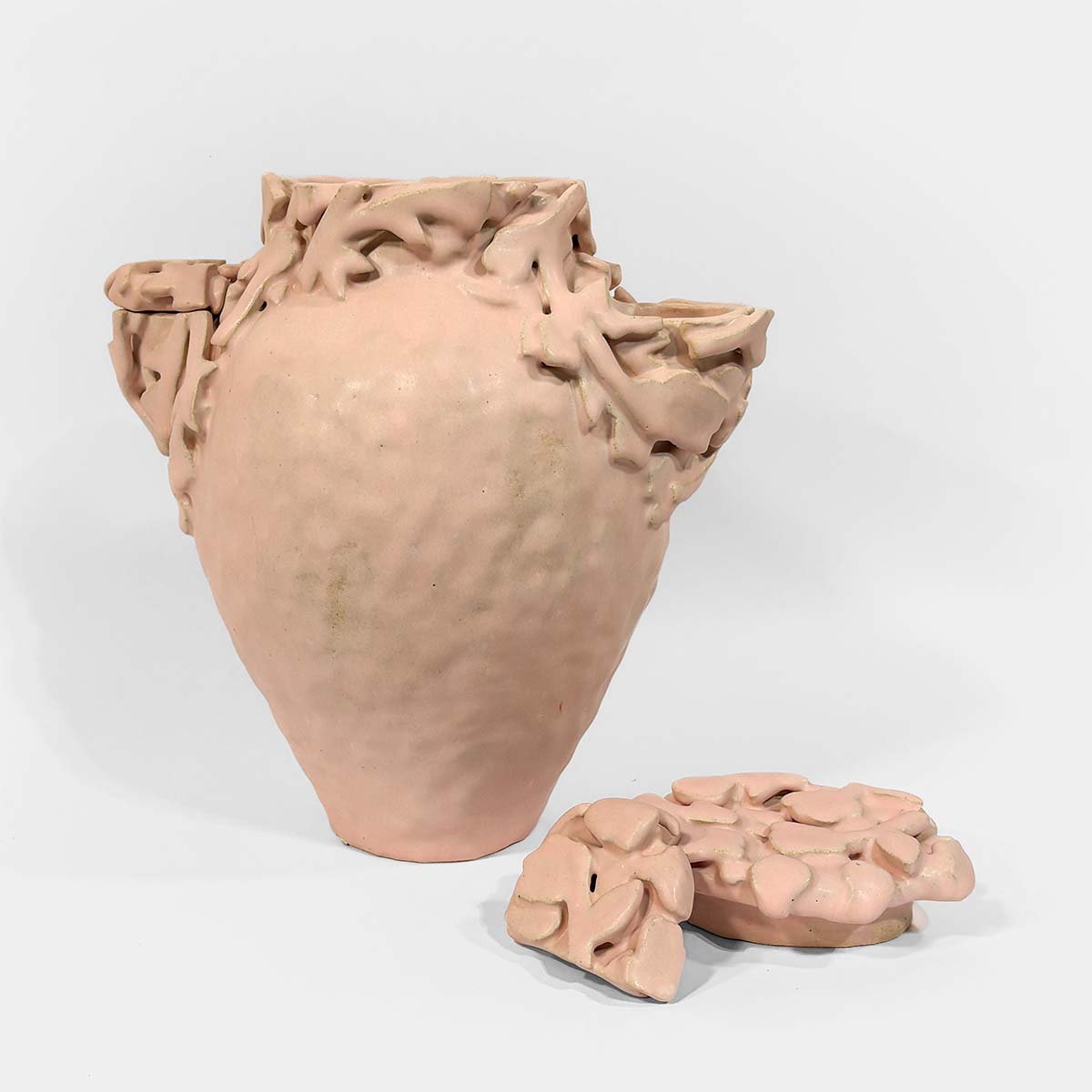 Double Armor • Ceramic Cremation Urn Abbey Peters Double Armor Ceramic Cremation Urn Sculptural Urns for Ashes Handmade Artistic Urn Studios