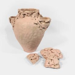 Double Armor • Ceramic Cremation Urn Abbey Peters Double Armor Ceramic Cremation Urn Sculptural Urns for Ashes Handmade Artistic Urn Studios