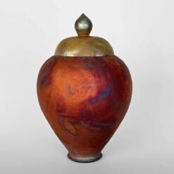 US Cremation Urns Galaxy Clay Cremation Funerary Urn for Ashes Ceramic US Urn Studios Artistic Handmade Memorial