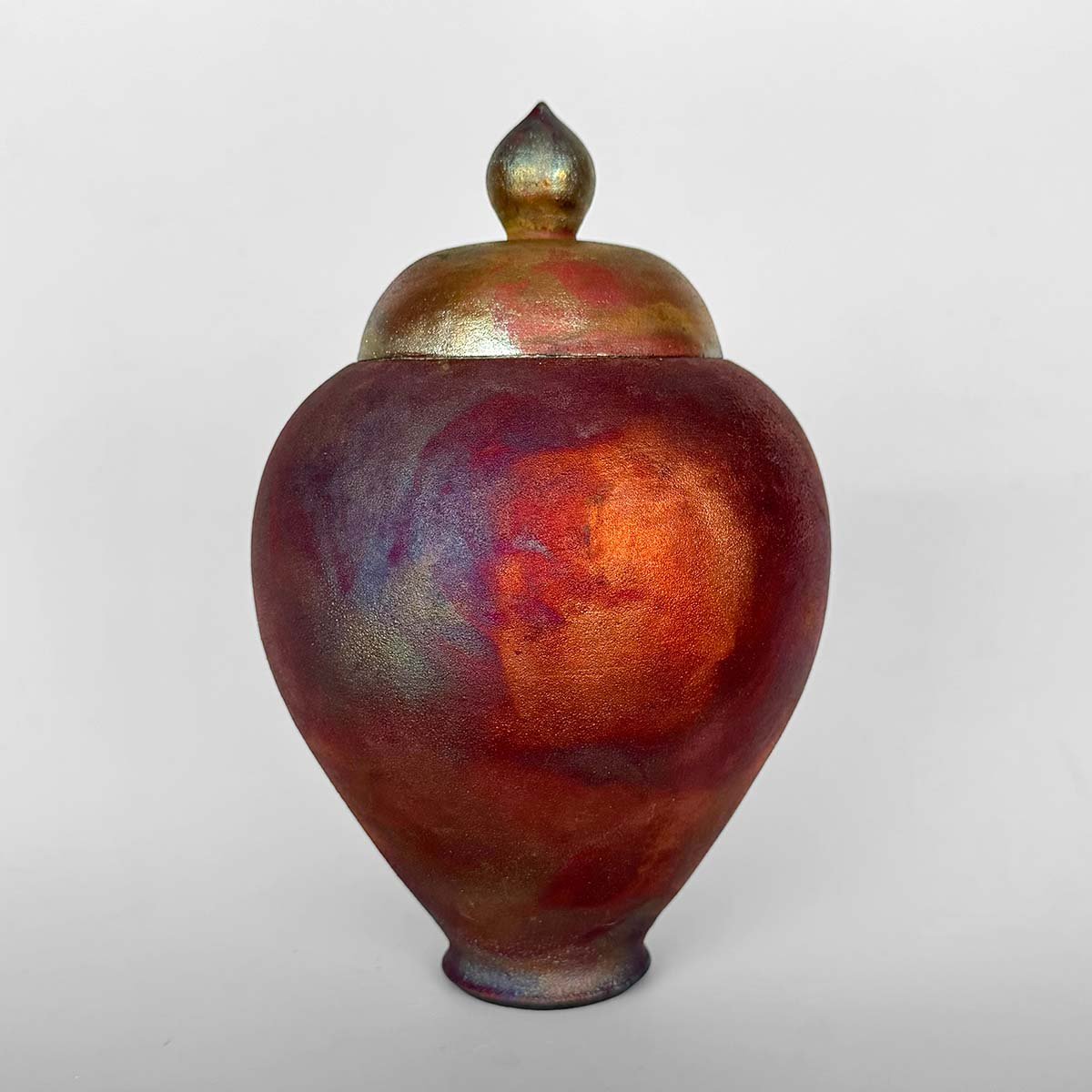 Infinite Galaxy IV • Moon Jar Urn for Ashes Galaxy Clay Cremation Funerary Urn for Ashes Ceramic US Urn Studios Artistic Handmade Memorial