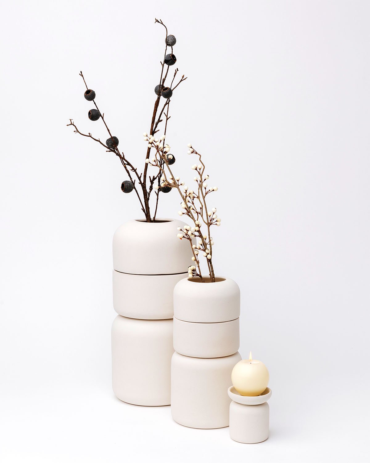 Small Keepsake Urn KunoKaiku Cremation Urns Set Artistic Minimalist Ceramic Urn Studios USA