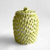 Gloopy • Lime Green Ceramic Keepsake Urn PK Ceramics Lime Green Gloppy Cremation Urn Artistic Handmade Contemporary Funerary Urns Urn Studios