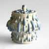 Gloopy • White Blue Ceramic Urn for Ashes PK Ceramics White Blue Gloppy Cremation Urn Artistic Handmade Contemporary Funerary Urns Urn Studios