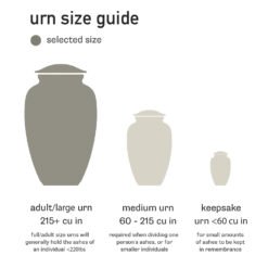 Sand Dune Ceramic Urn for Ashes Adult cremation urn size guide for ashes, 215 cubic inches or more