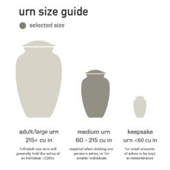 Double Armor • Ceramic Cremation Urn Medium cremation urn size guide for ashes, 60 to 215 cubic inches