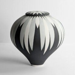 Georgie Gardiner Daisy Cremation Urn Handmade Artistic Urns Black and White Urn Studios