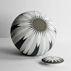 Georgie Gardiner Daisy Cremation Urn Handmade Artistic Urns Black and White Urn Studios