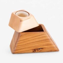 California Elm & Maple Medium Wooden Urn CC Boyce Studio Medium Californian Elm and Maple Plant Urn Cremation Urns for Ashes Urn Studios Handmade Wooden Planturn US