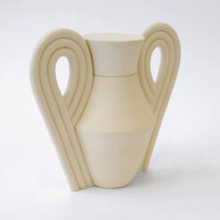 Sand Whirling Ceramic Urn for Ashes Beginner Ceramics Handmade Artistic Cremation Vessel Medium Sand Urn Studios USA