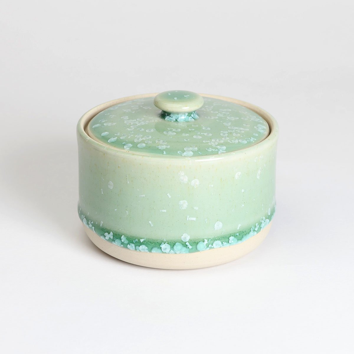 Small Cremation Urn • Crystal Mint Crystal Mint Green Ceramic Cremation Urns Handmade Small Keepsake Urn Studios