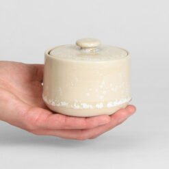 Crystal Natural White Beige Ceramic Cremation Urns Handmade Small Keepsake Urn Studios