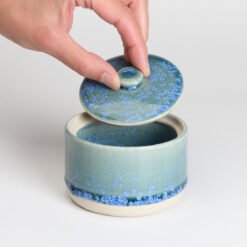 Rachel Acosta Crystal Teal Ceramic Cremation Urns Handmade Small Keepsake Urn Studios