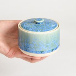 Rachel Acosta Crystal Teal Ceramic Cremation Urns Handmade Small Keepsake Urn Studios