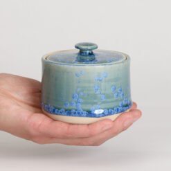 Rachel Acosta Crystal Teal Ceramic Cremation Urns Handmade Small Keepsake Urn Studios