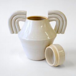 Beginner Ceramics Handmade Artistic Cremation Vessel Small Eggshell Urn Studios USA
