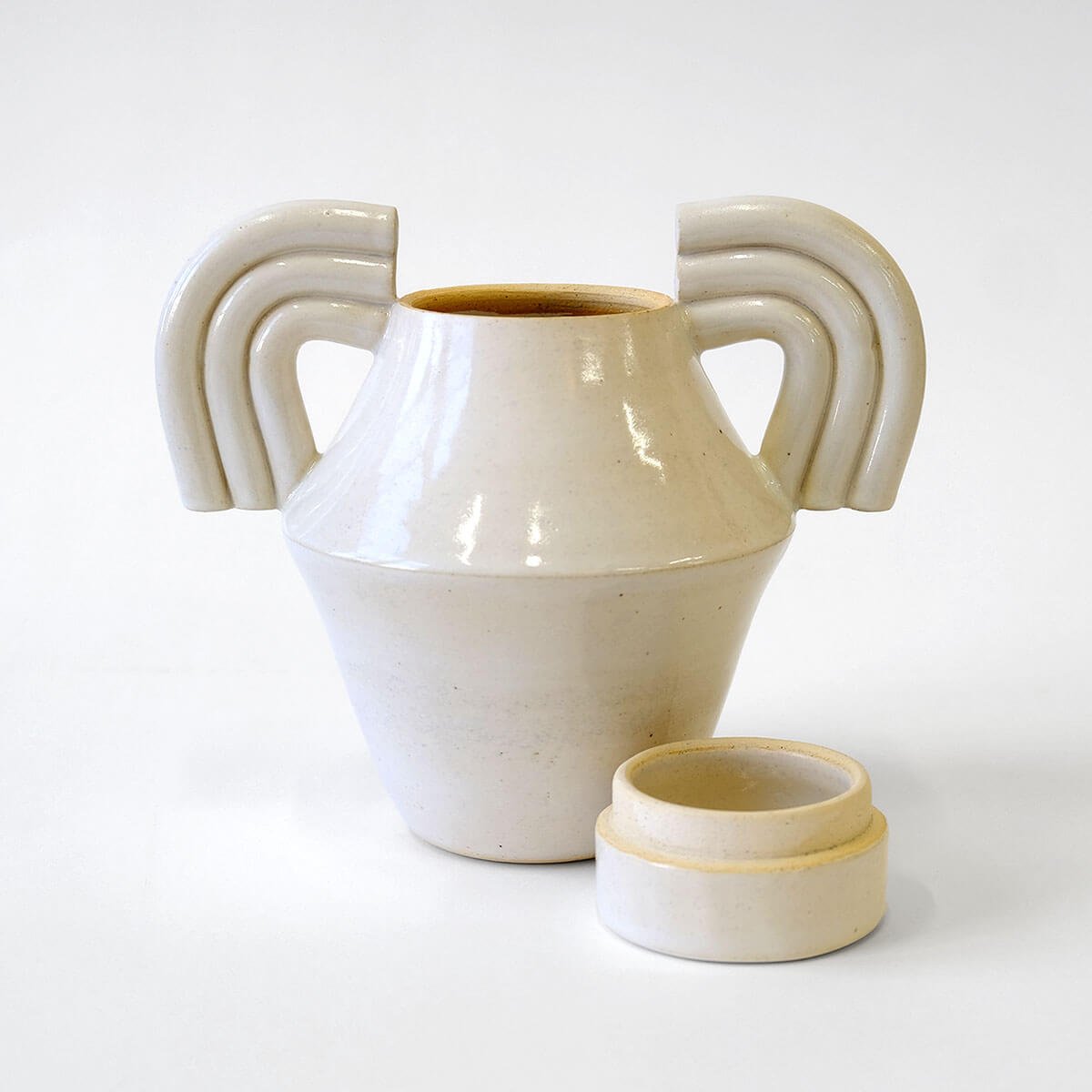 Eggshell Trevor Ceramic Cremation Urn Beginner Ceramics Handmade Artistic Cremation Vessel Small Eggshell Urn Studios USA