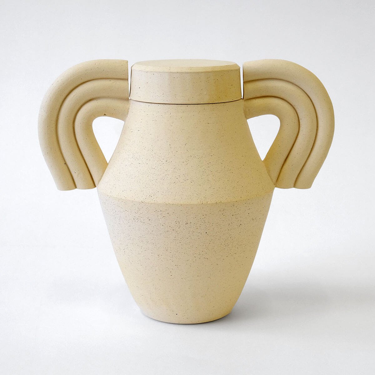 Sand Trevor Ceramic Cremation Urn Beginner Ceramics Handmade Artistic Cremation Vessel Small Sand Urn Studios USA