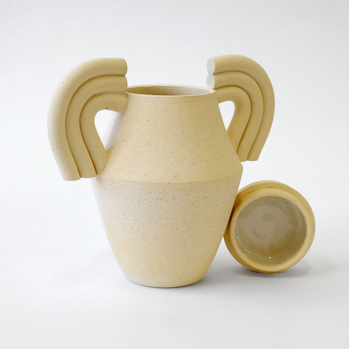Sand Trevor Ceramic Cremation Urn Beginner Ceramics Handmade Artistic Cremation Vessel Small Sand Urn Studios USA