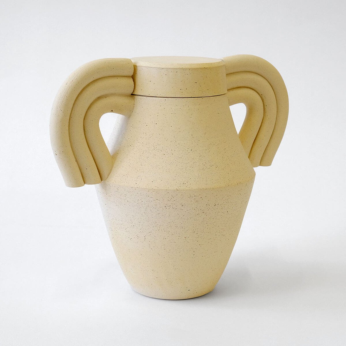 Sand Trevor Ceramic Cremation Urn Beginner Ceramics Handmade Artistic Cremation Vessel Small Sand Urn Studios USA