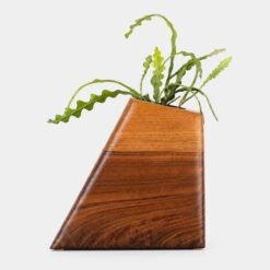Walnut & California Elm Large Plant Urn CC Boyce Studio Walnut and Californian Elm Plant Urn Cremation Urns for Ashes Urn Studios Handmade Wooden Planturn US