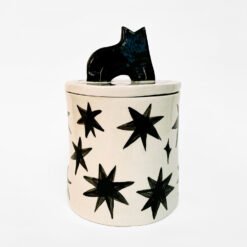 Anna Soba Cat Urn Studios Pets Dreams Stars Moons Black & White Cremation UK
