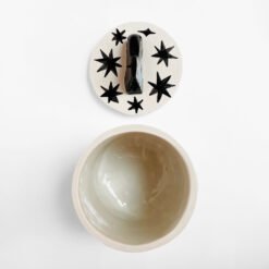 Dreams • Ceramic Cat Cremation Urn Anna Soba Cat Urn Studios Pets Dreams Stars Moons Black & White Cremation UK