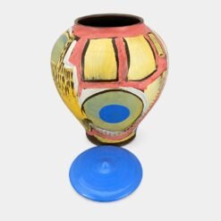 Palette • Cremation Urn for Ashes Róbert Bende Artistic Ceramic Cremation Urn for Ashes Handpainted Palette Colourful Urn Studios UK