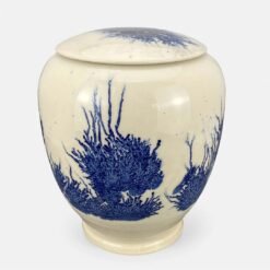 Cobalt Grove • Ceramic Urn for Ashes Robert Bende Cobolt Blue Ink Ceramic Cremation Urn for Ashes UK Urn Studios Artistic Handmade