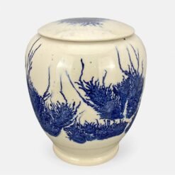 Cobalt Grove • Ceramic Urn for Ashes Robert Bende Cobolt Blue Ink Ceramic Cremation Urn for Ashes UK Urn Studios Artistic Handmade