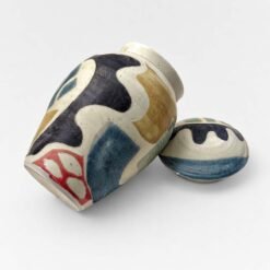 Black Curve • Cremation Urn Gilly Whittington Handmade Painted Keepsake Urn for Ashes Artistic Colourful UK Urn Studios