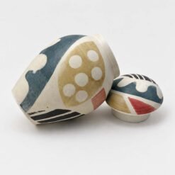 Gilly Whittington Handmade Painted Urns for Ashes Artistic Colourful Stripes UK Urn Studios